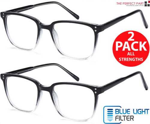 2 PK Unisex Blue Light Blocking Reading Glasses Computer Readers For AO