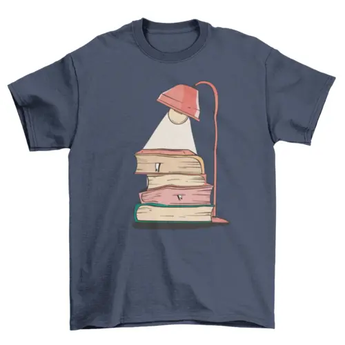 Lamp Books T-shirt Design AO