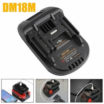 USB Battery Adapter Converter For 20V DEWALT Milwaukee M18 Convert To AO