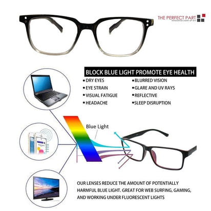 2 PK Unisex Blue Light Blocking Reading Glasses Computer Readers For AO