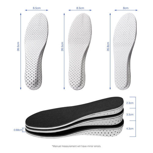 Men Women Invisible Height Increase Insoles Heel Lift Taller Shoe AO