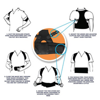 Posture Corrector Support Magnetic Back Shoulder Brace Belt Band For AO