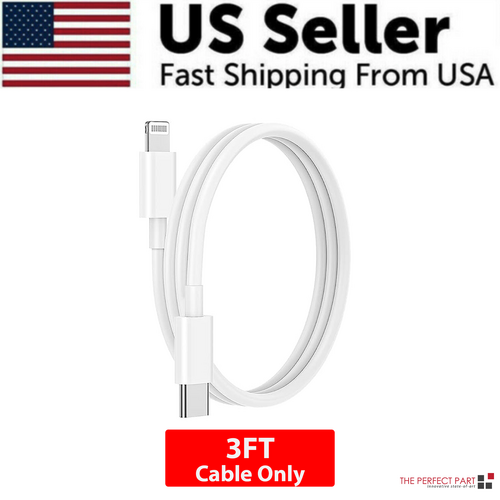 2024 20W USB-C Fast Charger PD Adapter Cable For iPhone 14/13/12/11 XR AO