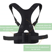 Posture Corrector Support Magnetic Back Shoulder Brace Belt Band For AO