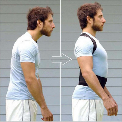Posture Corrector Support Magnetic Back Shoulder Brace Belt Band For AO