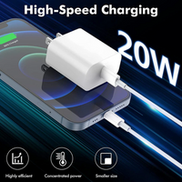 2024 20W USB-C Fast Charger PD Adapter Cable For iPhone 14/13/12/11 XR AO
