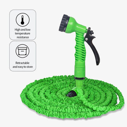 Expanding Expandable Flexible Garden Water Hose w Spray Nozzle 25, 50, AO