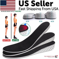 Men Women Invisible Height Increase Insoles Heel Lift Taller Shoe AO