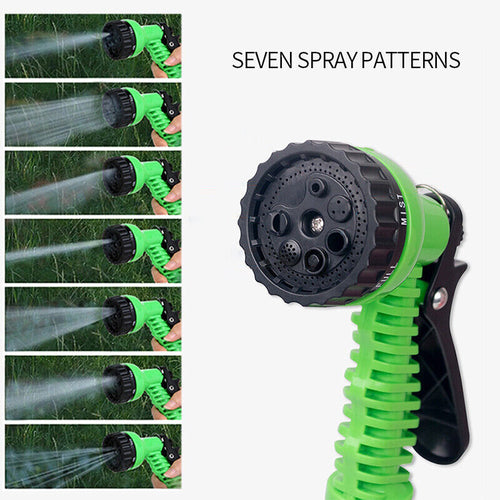 Expanding Expandable Flexible Garden Water Hose w Spray Nozzle 25, 50, AO
