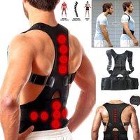 Posture Corrector Support Magnetic Back Shoulder Brace Belt Band For AO