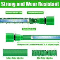 Expanding Expandable Flexible Garden Water Hose w Spray Nozzle 25, 50, AO