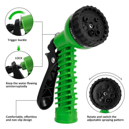 Expanding Expandable Flexible Garden Water Hose w Spray Nozzle 25, 50, AO
