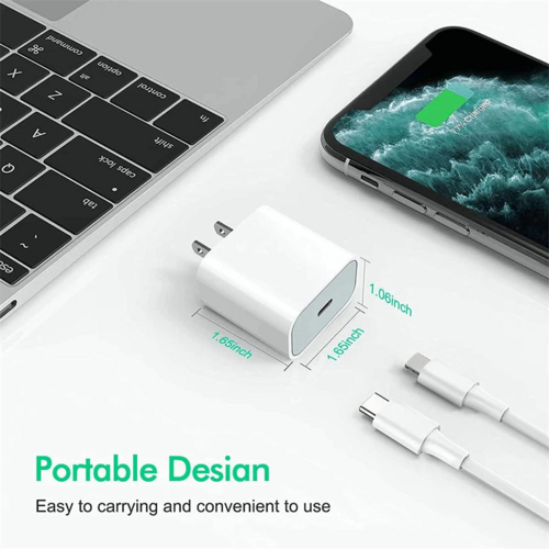 2024 20W USB-C Fast Charger PD Adapter Cable For iPhone 14/13/12/11 XR AO