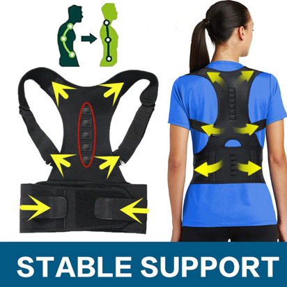 Posture Corrector Support Magnetic Back Shoulder Brace Belt Band For AO