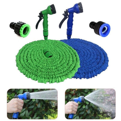 Expanding Expandable Flexible Garden Water Hose w Spray Nozzle 25, 50, AO