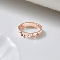 Birth Month Flowers Ring, Family Floral Ring, Gift for Mom,Mother Ring AO