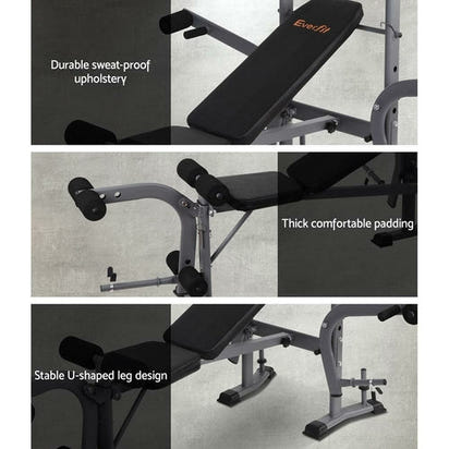 Everfit Weight Bench 8 in 1 Bench Press Adjustable Home Gym Station AO