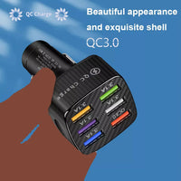 PBG 3 Port LED Voltage Wall Charger and 6 Port Car Charger Black/Black AO