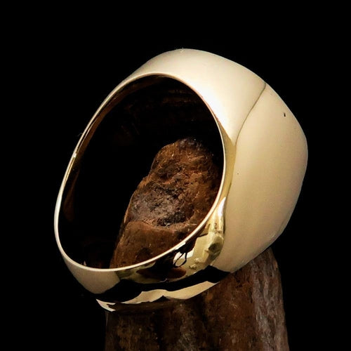 Perfectly crafted Men's Masonic Skull Ring Red - Solid Brass AO