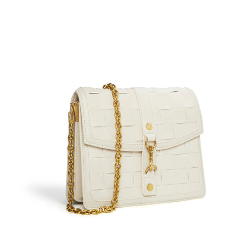 Daisy White Vegan Shoulder & Crossbody Bag AO