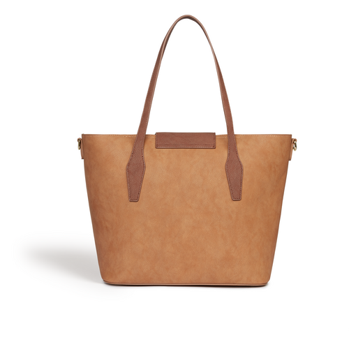 Maple Brown Vegan Non Leather Tote Bag AO