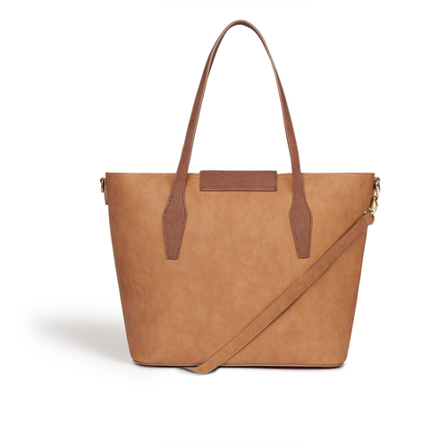 Maple Brown Vegan Non Leather Tote Bag AO