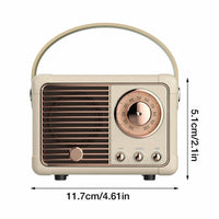 Bluetooth Compact Retro Speakers with Radio AO