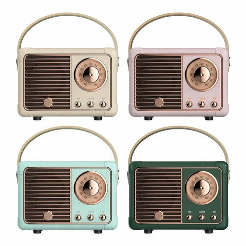 Bluetooth Compact Retro Speakers with Radio AO