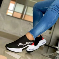 Casual Breathable Wedges Ladies Walking Sneakers Flat Women Shoes AO