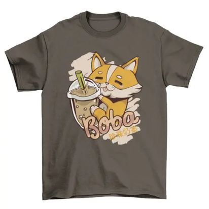 Corgi bubble tea t-shirt AO