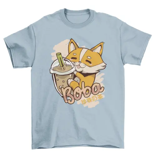 Corgi bubble tea t-shirt AO