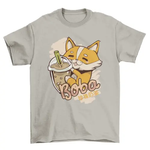Corgi bubble tea t-shirt AO