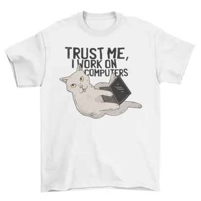Computer cat t-shirt AO