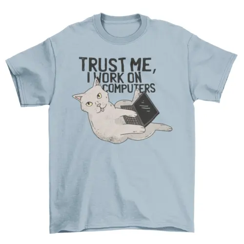 Computer cat t-shirt AO