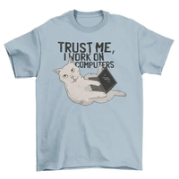Computer cat t-shirt AO
