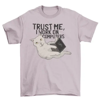 Computer cat t-shirt AO
