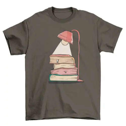 Lamp Books T-shirt Design AO