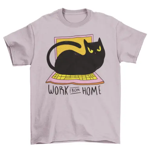 Home office cat t-shirt AO