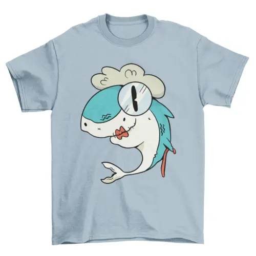Grandma shark big eyes with red lips t-shirt AO