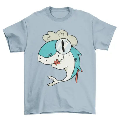 Grandma shark big eyes with red lips t-shirt AO
