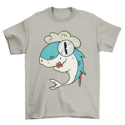 Grandma shark big eyes with red lips t-shirt AO