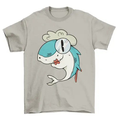Grandma shark big eyes with red lips t-shirt AO