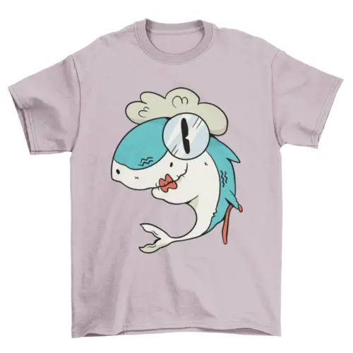 Grandma shark big eyes with red lips t-shirt AO
