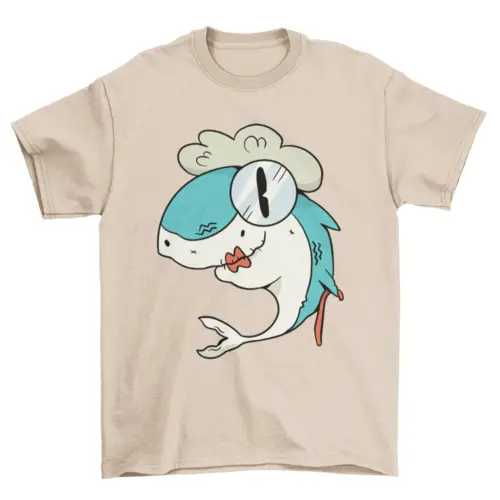 Grandma shark big eyes with red lips t-shirt AO