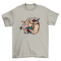 Goat eating cartoon t-shirt AO