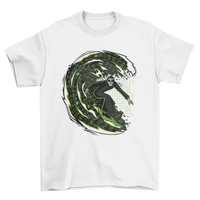 Cyberspace surfing man t-shirt design AO