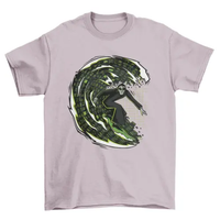 Cyberspace surfing man t-shirt design AO