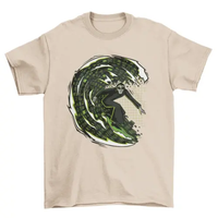 Cyberspace surfing man t-shirt design AO