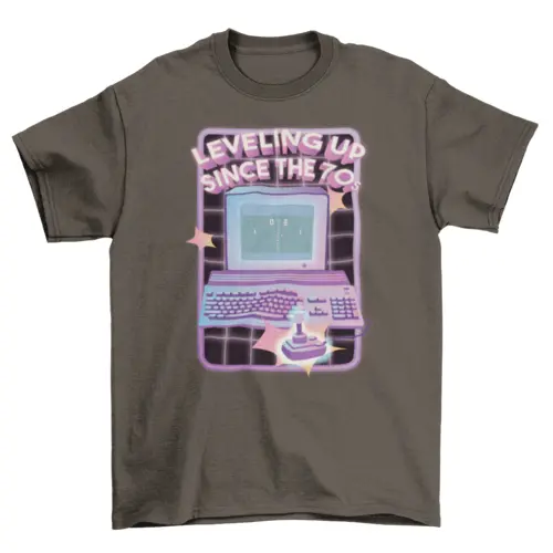70's computer videogame retro t-shirt AO