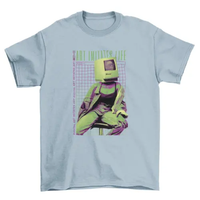 Wireframe Retro computer Head vaporwave-photographic style girl AO